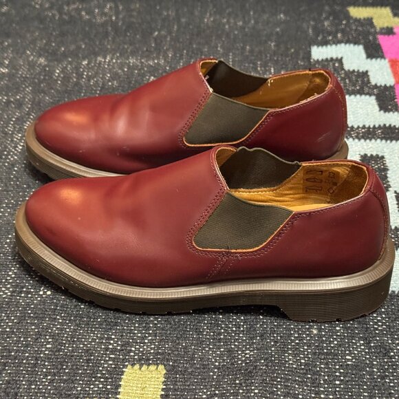 Dr. Martens Louis Gusset Slip-On Oxford Shoes, Oxblood, US M4/US L5/EU36/UK3 - Picture 9 of 16